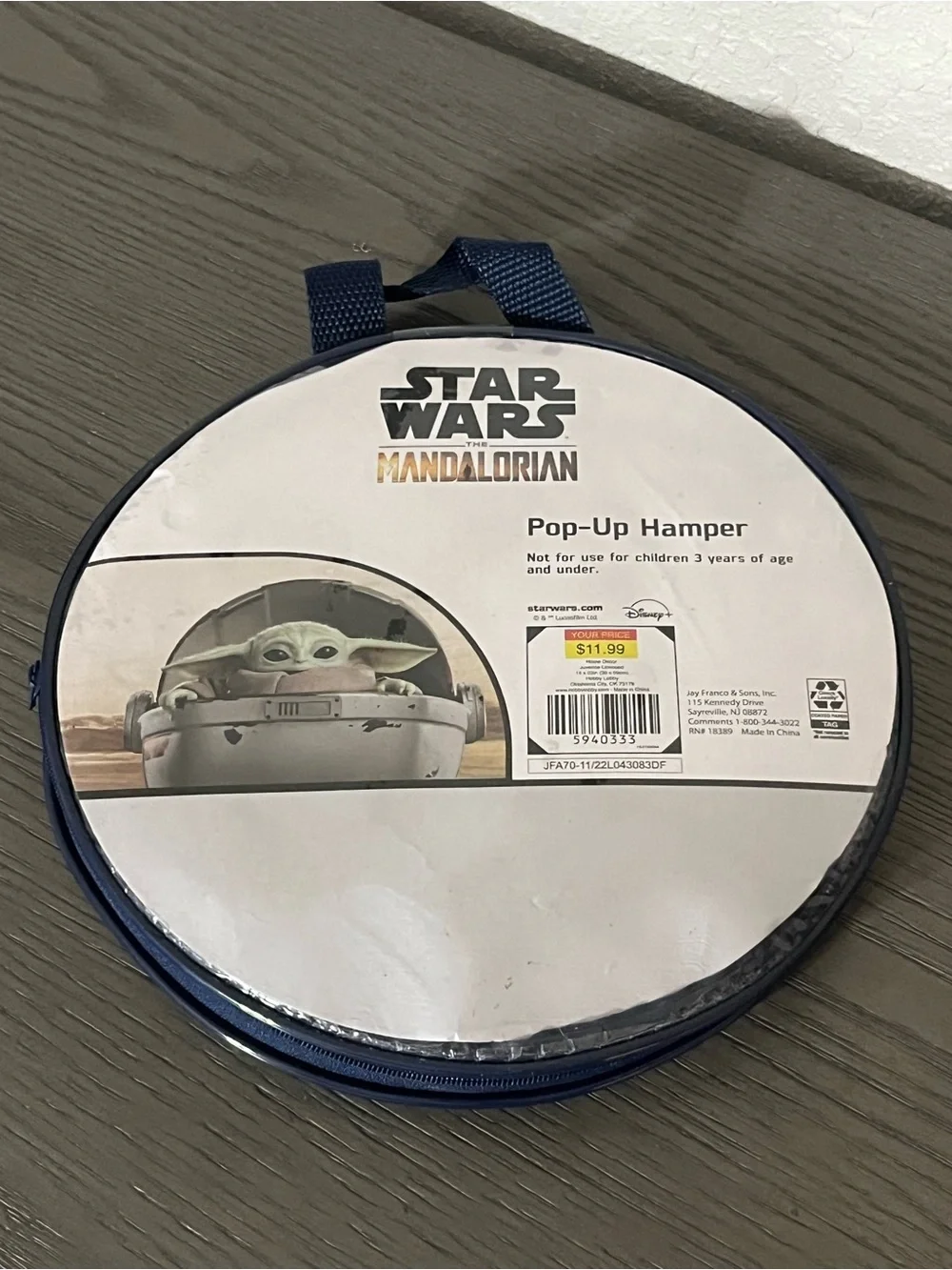 Disney Star Wars The Mandalorian Grogu Navy Pop-Up Hamper
